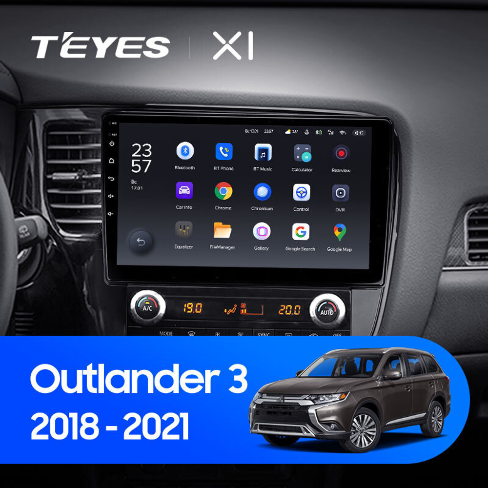 Teyes X1 10.2" для Mitsubishi Outlander 2018-2021