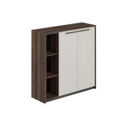 RF.402.DA.DA.DA.L / Шкаф средний со стеллажом, 1240х410х1226 / корпус: дуб адриа, фасады: дуб адриа