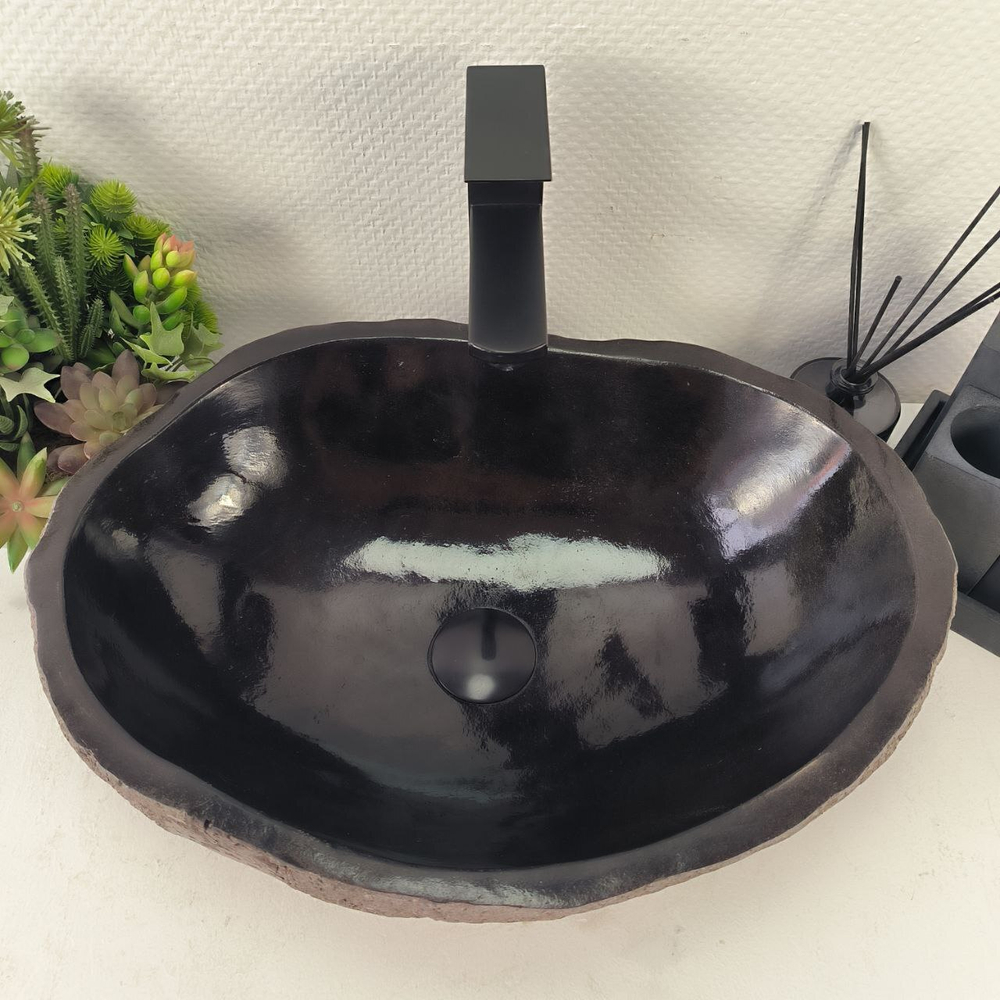 Раковина из речного камня RS-65000 50*37*15 0857