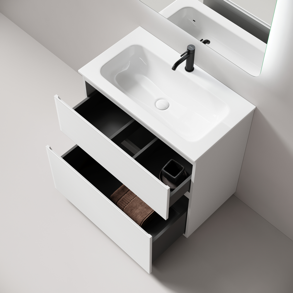 Тумба напольная Sancos Folk Floor 790х445х850, c двумя ящиками оснащенными доводчиками, Bianco, арт.FL80FW