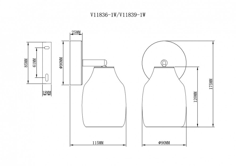 Подвесной светильник Moderli Adalina V11839-1W