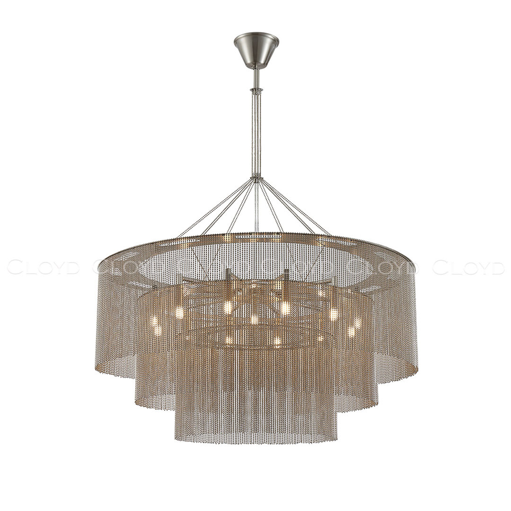 Люстра Cloyd ONASSIS C12 / Ø80 см - никель сатин (арт.11358)