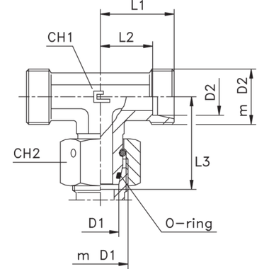 Соединение PNТ DS10 18х1.5 DL10 16х1.5 (корпус)