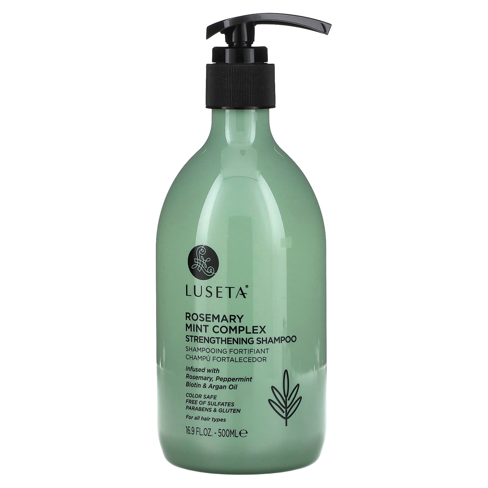 Luseta Beauty, комплекс с розмарином и мятой, укрепляющий шампунь, для всех типов волос, 500 мл (16,9 жидк. унции)