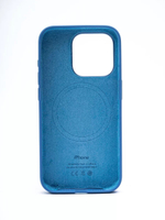 Силиконовый чехол Silicone Case iPhone 15 Pro Max, c MagSafe, Голубой
