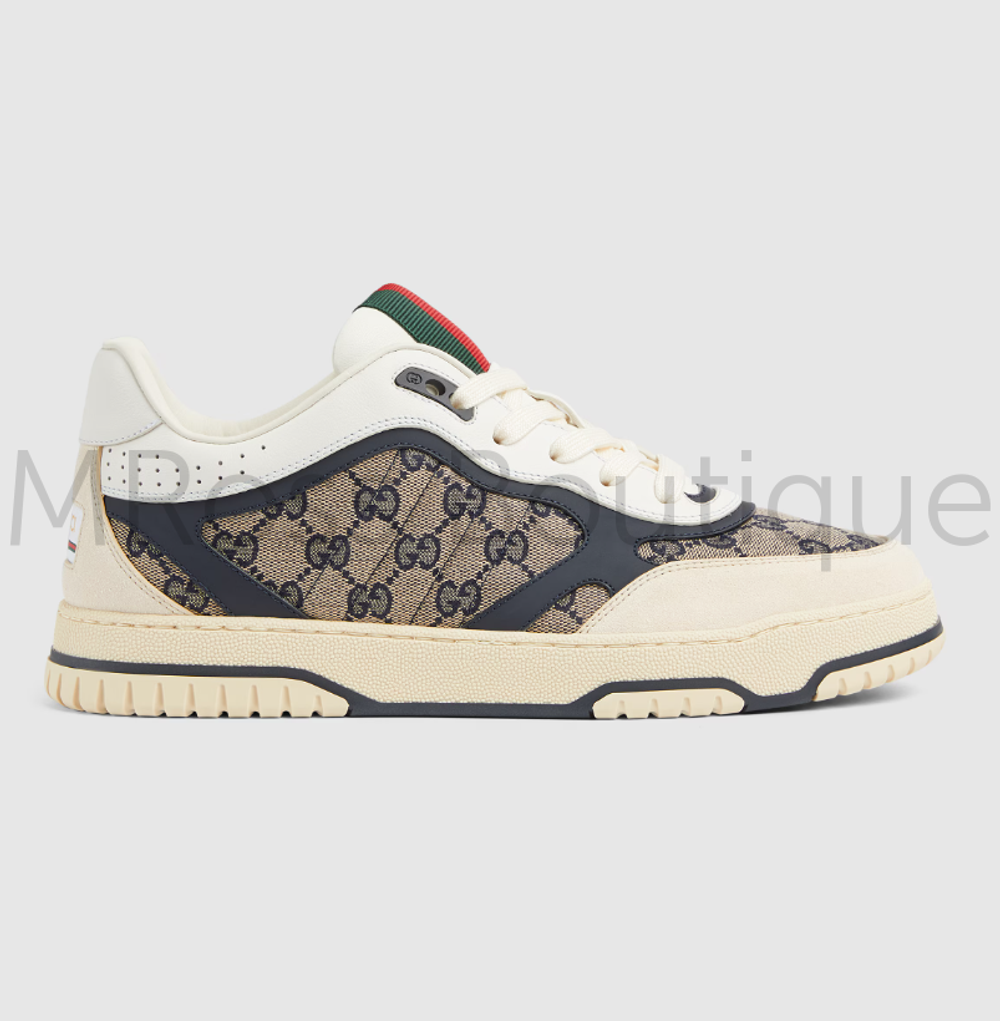 Кроссовки Gucci Re-Web мужские белые с узорами