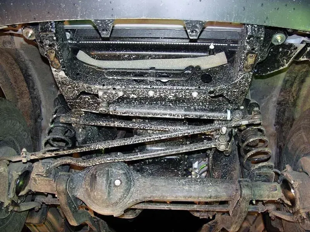 Защита рулевых тяг (2,5 мм, сталь) для Toyota Land Cruiser 100/105 1998-2007 (V = 4.2d; 4.5; 4.7) (устанавливается совместно с 24.0530) Sheriff.24.0580
