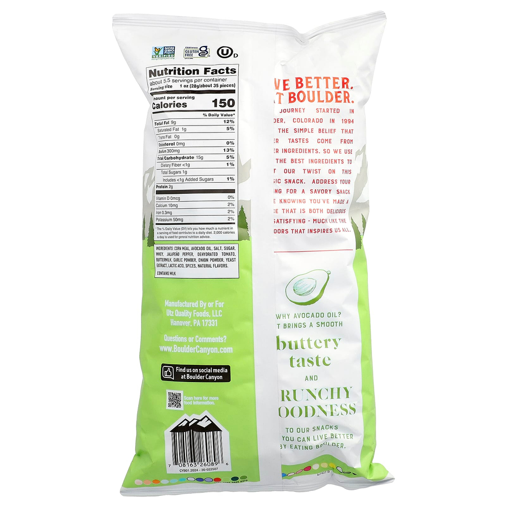Boulder Canyon, Canyon Poppers™, со вкусом халапеньо, 148,8 г (5,25 унции)