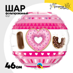 Шар Фольгированный Пончики (Розовый)