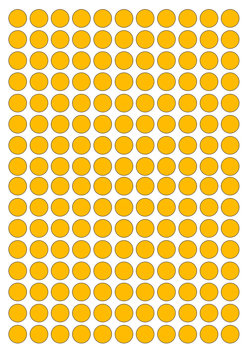 Виниловые наклейки для упаковки и маркировки Policomprint M10. 10 мм. 176 шт.