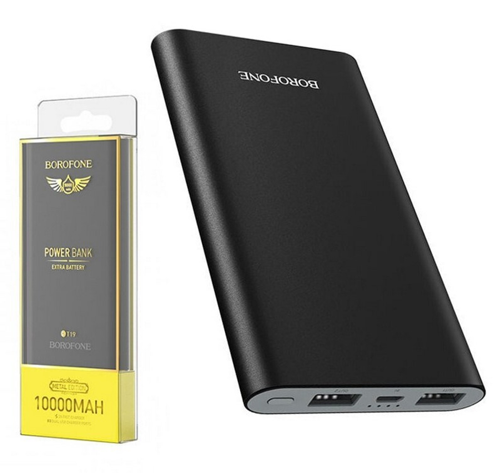Портативный аккумулятор BOROFONE BT19 10000 mAh (черный)