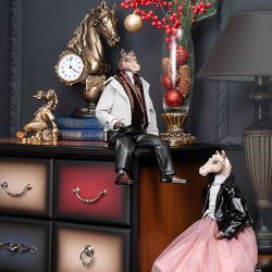 Кукла интерьерная коллекционная Лошадь Мисс Лейн