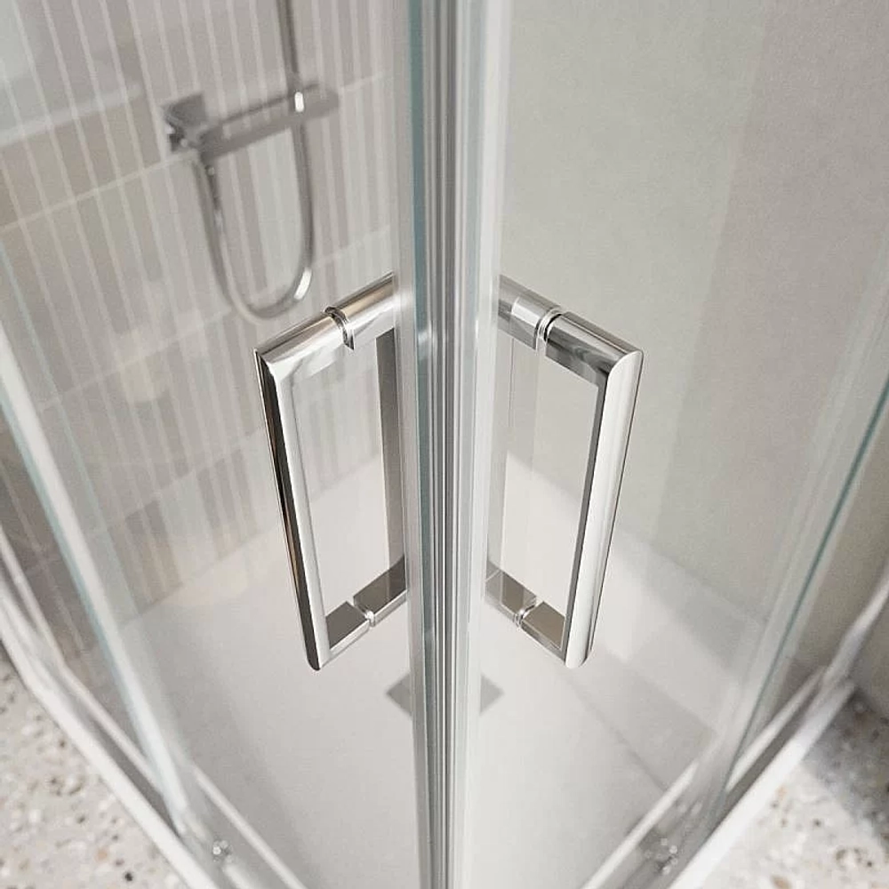 Душевой уголок BelBagno LUCE-A-2 100х100 стекло прозрачное/профиль хром