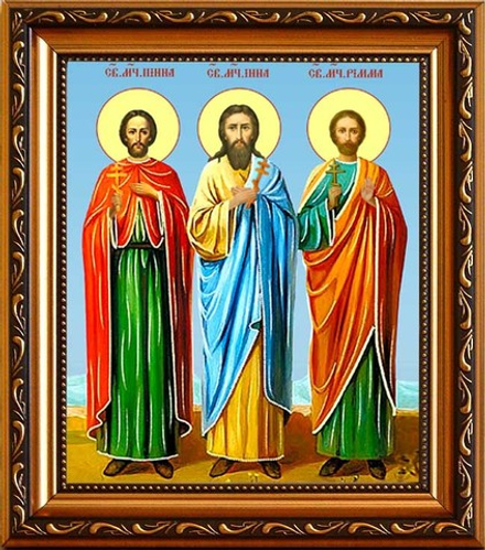 Инна, Пинна и Римма Новодунские мученики. Икона на холсте.