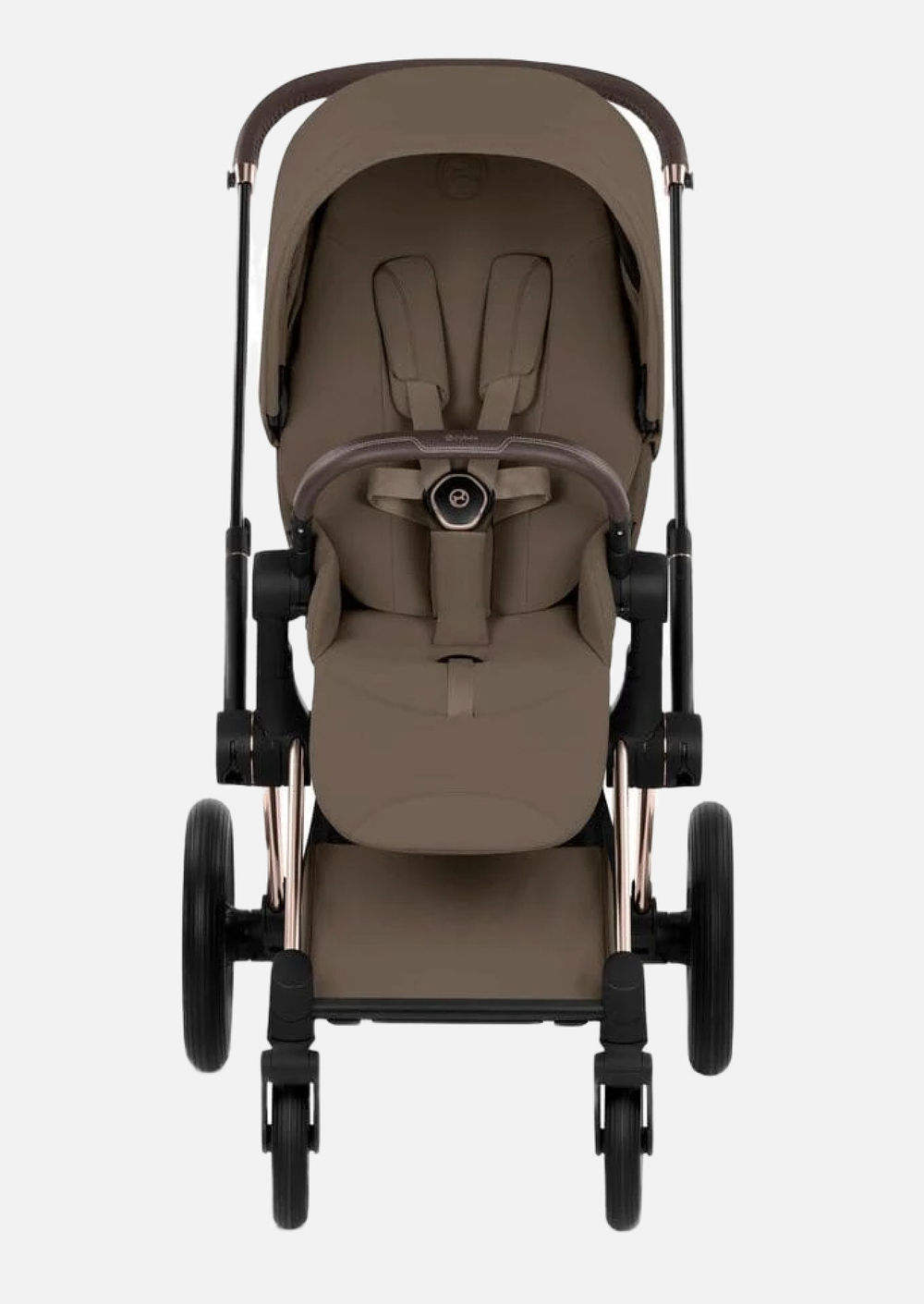 Cybex Priam 5 Style, в цвете Coconut Brown (шасси Rose Gold) + автокресло Cybex Cloud G3