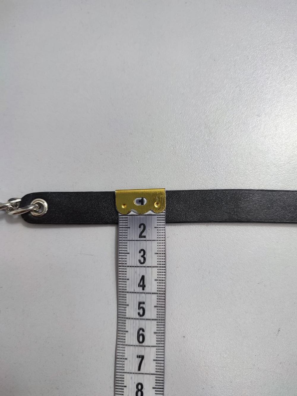 Ремень черный тонкий с цепочкой, новый