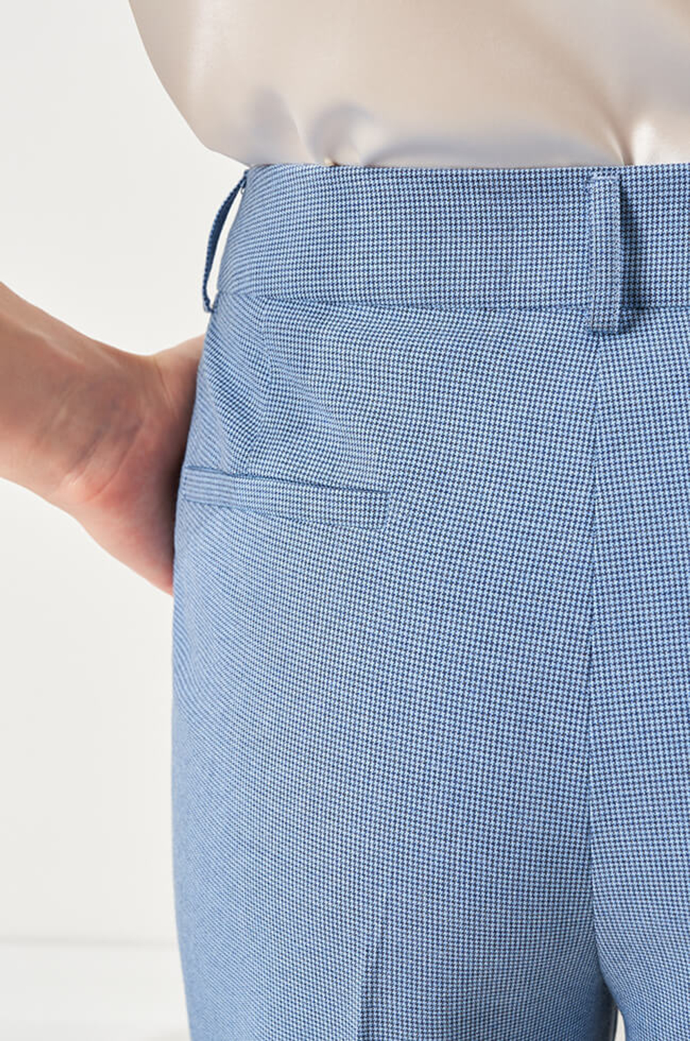 3962 Брюки женские (дымчато-голубой)