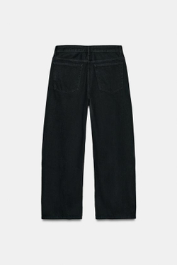ZARA ДЖИНСЫ TRF BAGGY НА МОЛНИЯХ, ЧЕРНЫЙ