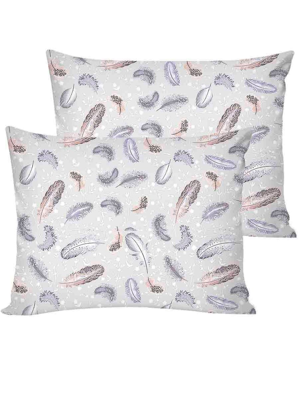 Постельное белье перкаль Сказка "Перышко" семейное Наволочка 50х70 см 2 шт Простынь на резинке 160x200 см Пододеяльник 145x215 см 2шт