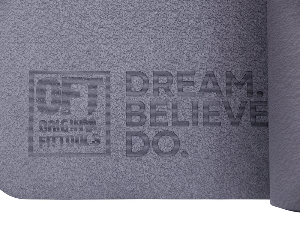 Коврик для йоги и фитнеса 185 х 80 см толщина 8 мм TPE лиловый