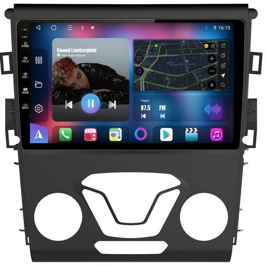 Магнитола для Ford Mondeo 5 2015-2019 - FarCar 377M QLED, Android 12, 8-ядер, CarPlay, 4G SIM-слот