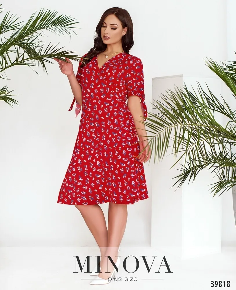 Платье 3149B-красный Minova