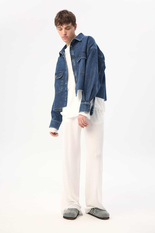 Футболка скини, цвет молоко