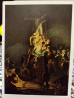 Винтажная открытка СССР Рембрандт ван Рейн. Снятие с креста. 1967 г.