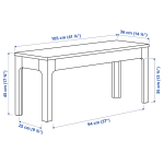 Стол и 2 скамейки - EKEDALEN / EKEDALEN IKEA/ ЭКЕДАЛЕН ИКЕА, 180/120 см, темно-коричневый/темно-коричневый
