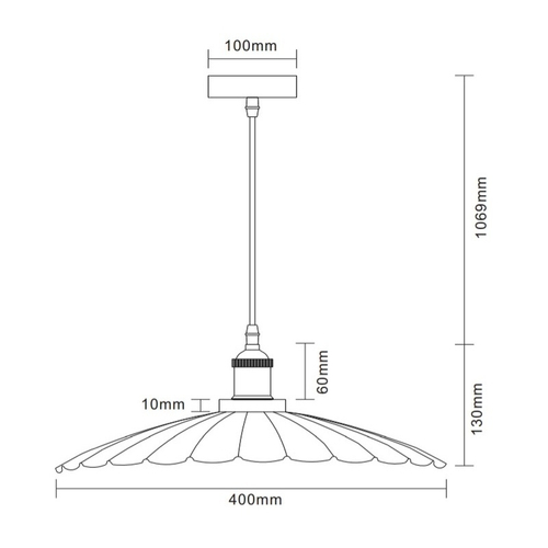 Подвесной светильник Camelion London PL-427L C64 черный + бронза
