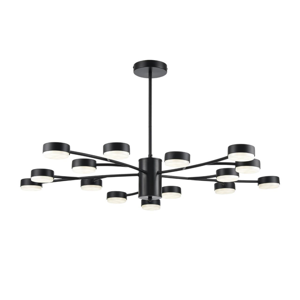 8117/15 COMFI LN25 195 черный, металл Люстра LED GX53 15*7W 220V TORINA