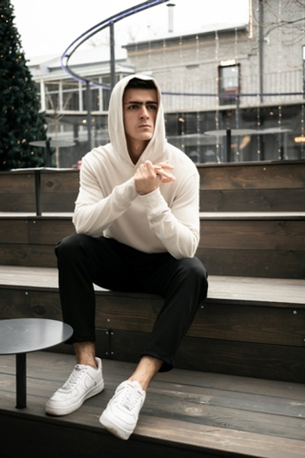 Худи вязаный Baza, бежевый