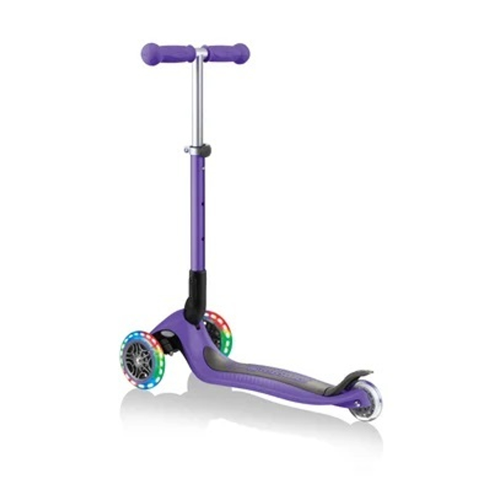 Самокат Globber Junior Foldable Lights фиолетовый