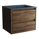 Тумба под раковину Vincea Gio 600 подвесная, 2 выкатных ящика soft-close, C.Oak