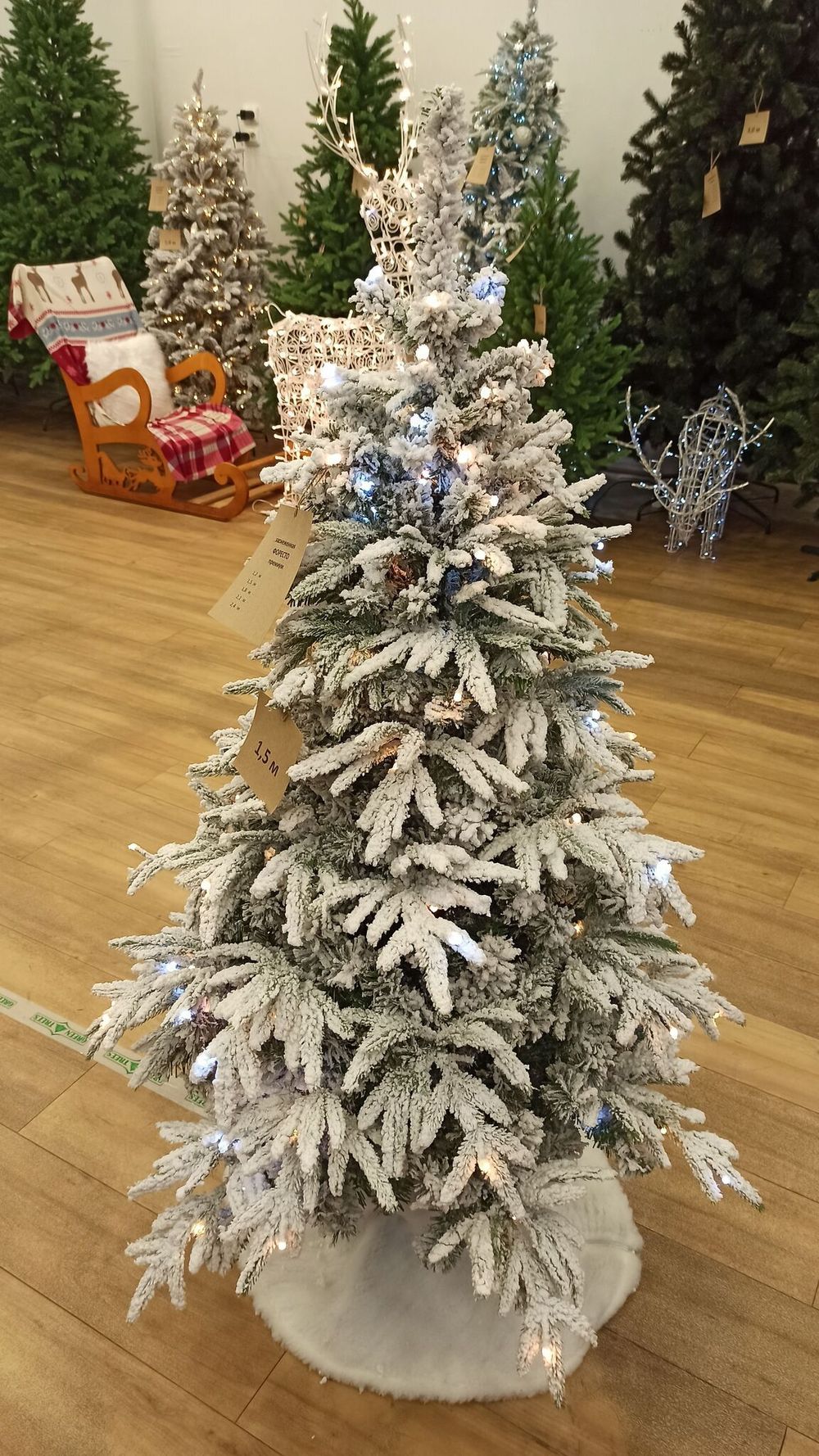 Заснеженная Ель «ФОРЕСТО ПРЕМИУМ» высота  1.2 м