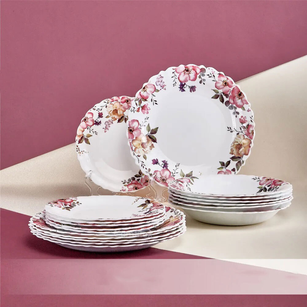 ROYAL GARDEN MUSE Столовый сервиз 18 предметов, опаловое стекло