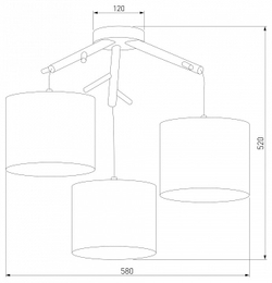 Накладная люстра TK Lighting 6553 Albero White