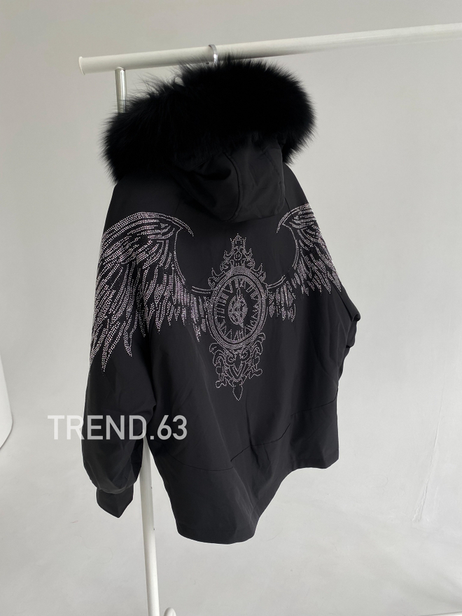 Парка - бомбер с мехом песца