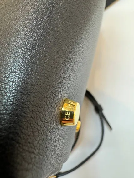 Сумки CELINE MEDIUM NINO из блестящей телячьей кожи черный