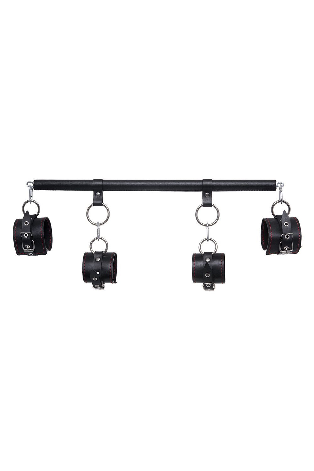 Черная распорка с 4 манжетами для рук и ног