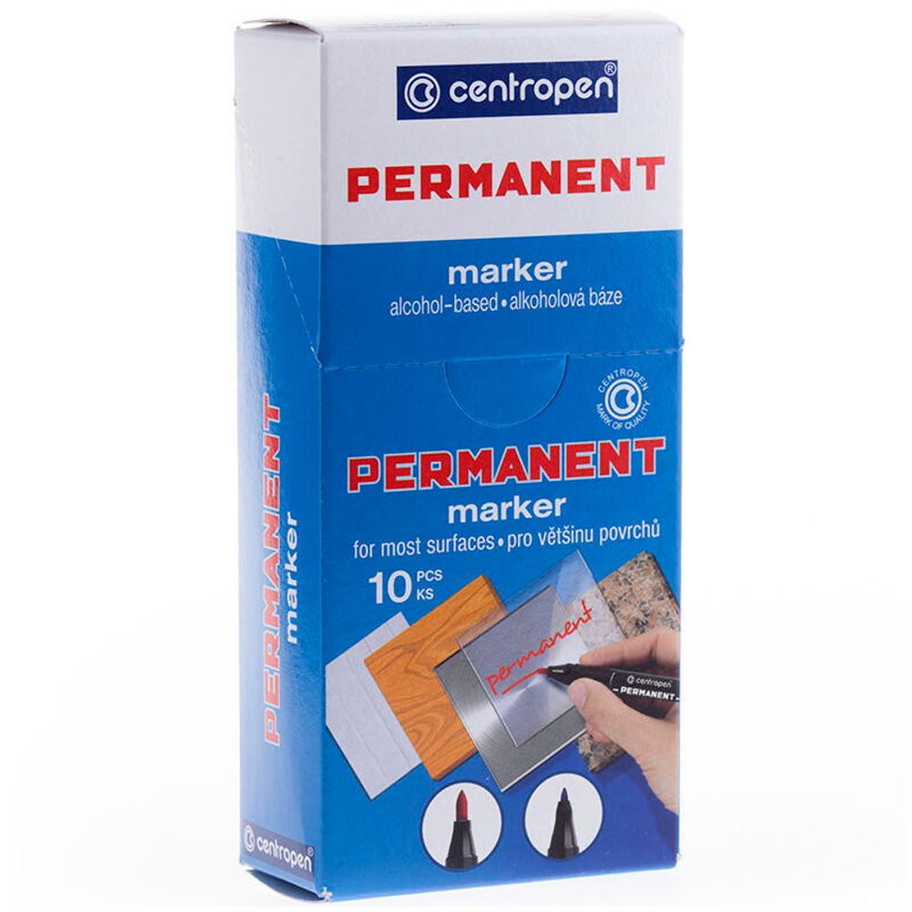 Маркер перманентный 1.0мм, Centropen, чёрный