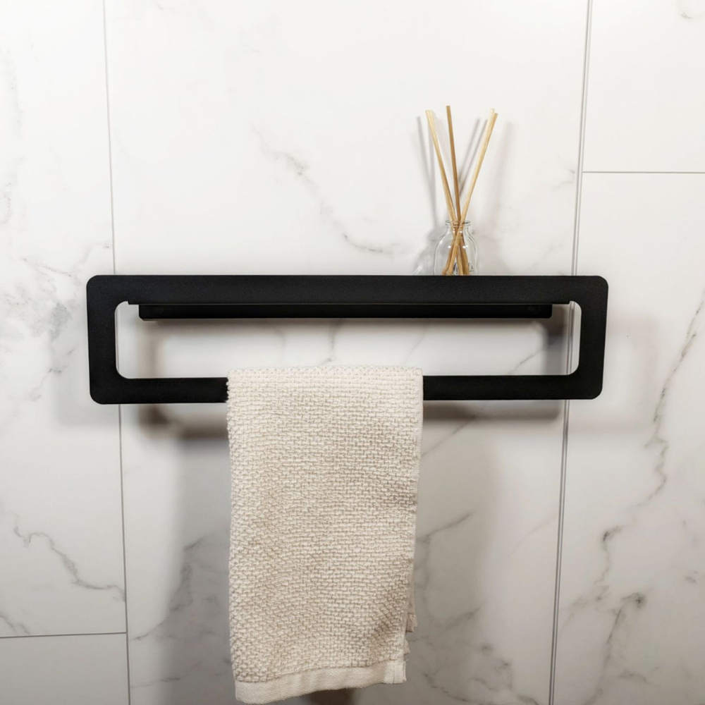 Держатель для полотенец MetaDec Qadrate 40см черный