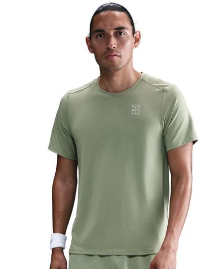 Мужская теннисная футболка Nike Court Advantage Dri-Fit - oil green