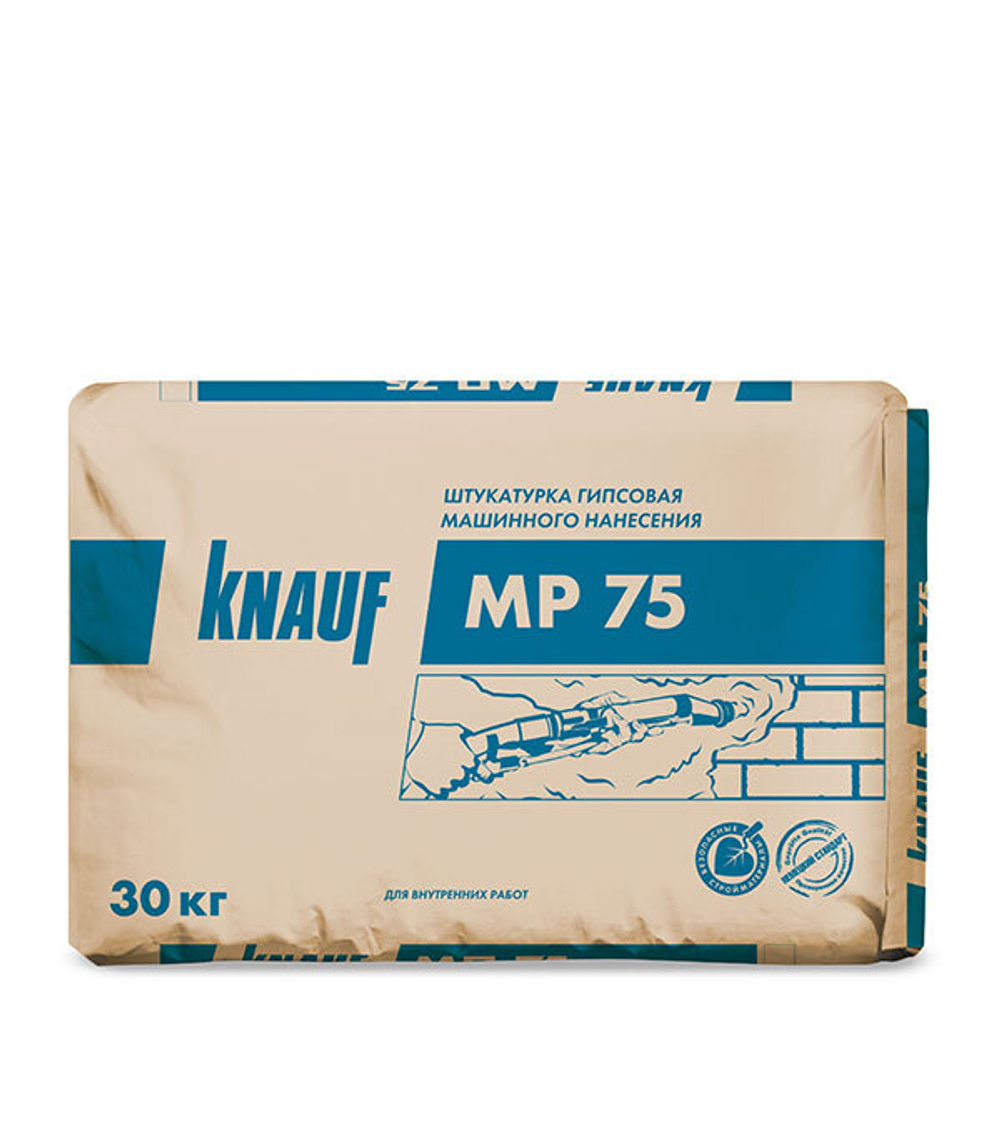 Штукатурка гипсовая механизированная Knauf МП 75 Мастер 30 кг
