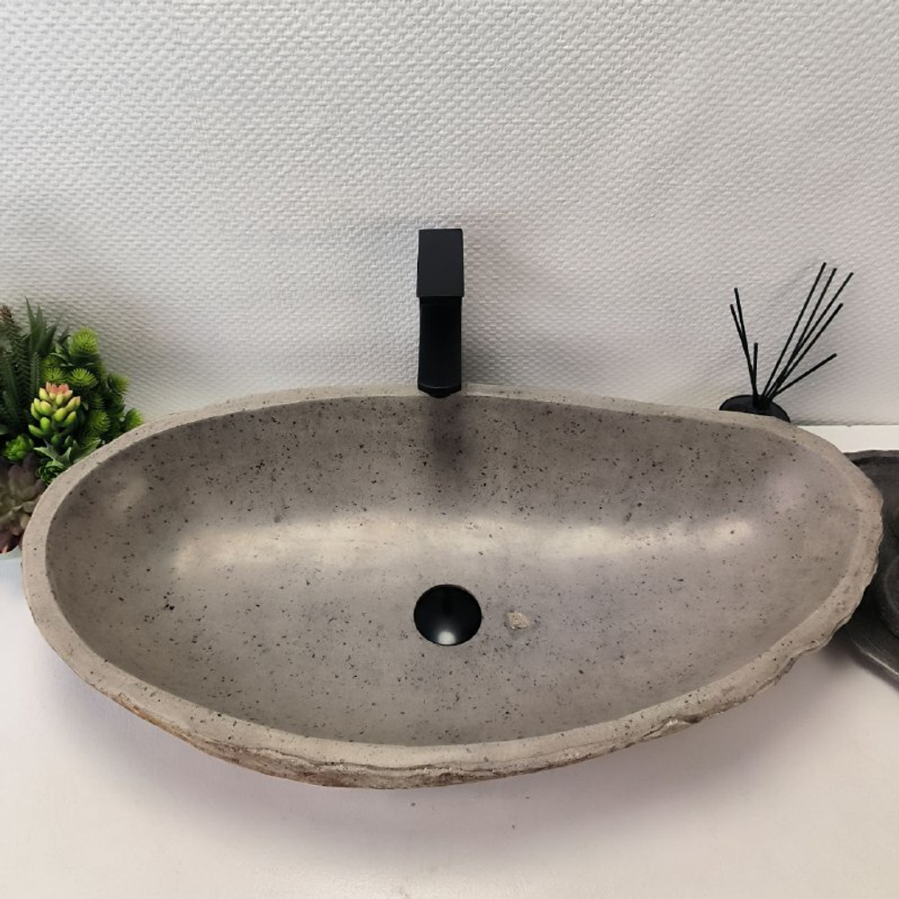 Раковина из речного камня RS-63631 (77*40*15) 0124