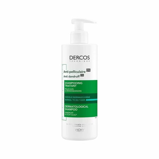 Vichy Dercos Anti-Dandruff Интенсивный шампунь-уход против перхоти для нормальных и жирных волос, 390 мл