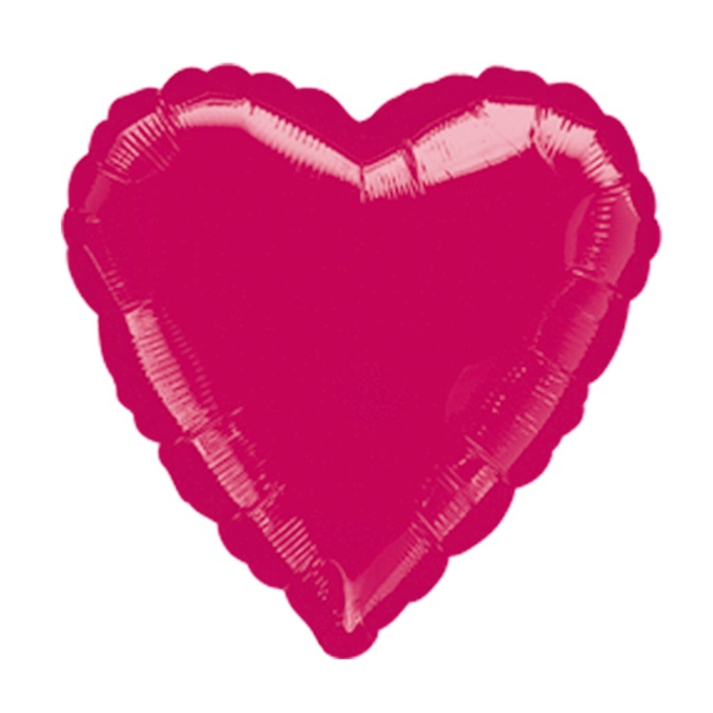 А 18" СЕРДЦЕ Металлик Бургундия