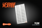 Modern Russian vehicle registration plates 1/24 Type 1 (3D decal)