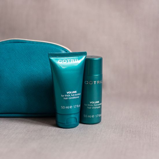 Cotril Подарочный набор "Объем волос": Шампунь (50 мл)+Кондиционер (50 мл) VOLUME pochette travel kit