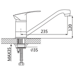 Смеситель для кухни Oute T18 T1803A